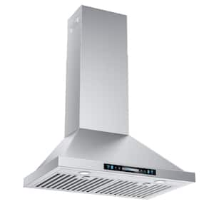 30 in. 600 CFM Convertible Wall Mount Range Hood in Stainless Steel with Intelligent Gesture Sensing and Charcoal Filter