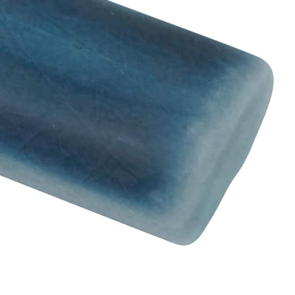 MSI Bay Blue 5/8 in. x 6 in. Glossy Ceramic Quarter Round Tile Trim