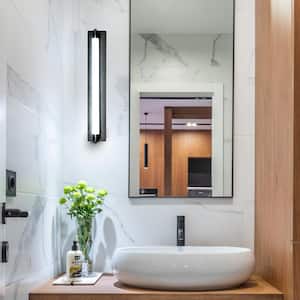 Procyon 24 in. ETL Certified Integrated LED ADA Compliant Bathroom Lighting Fixture in Black