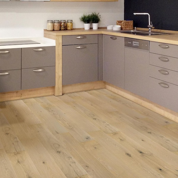 Jolie Oak 0.28 in. x 6.5 in. Waterproof Wire Brushed Engineered Hardwood Flooring (21.67 sq. ft./case)