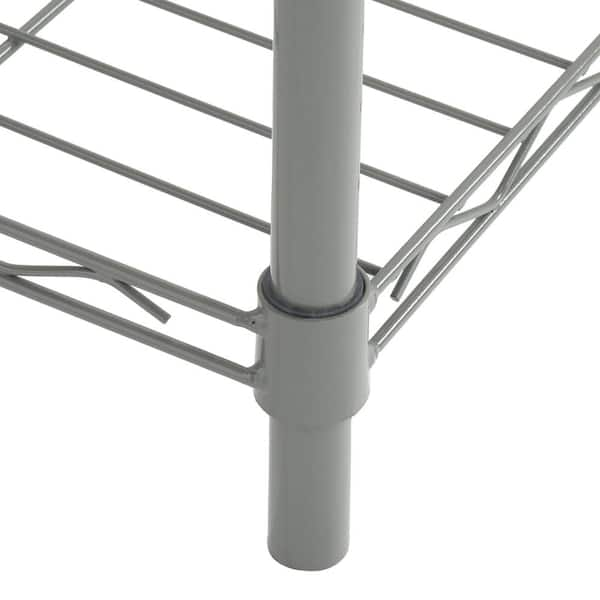 Home Basics 3-Tier Wire Shelf Grey