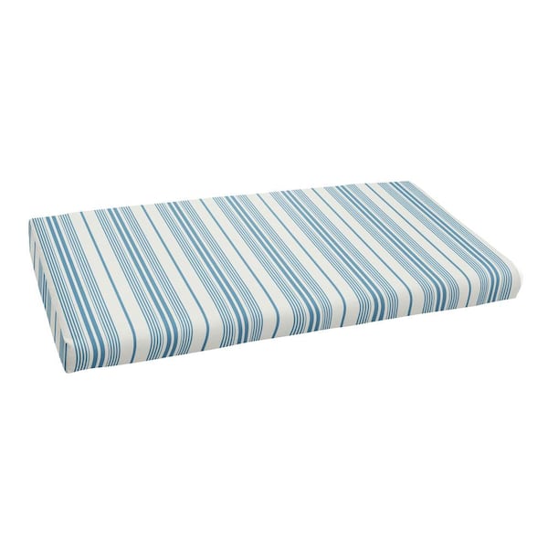 SORRA HOME 48 in. x 19 in. x 3 in. Outdora Outdoor Bench Cushion in Wellfleet Sea