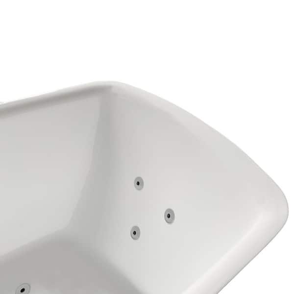Bianca 68 in. Acrylic Flatbottom Whirlpool Bathtub in White Bianca 68 in. Acrylic Flatbottom Whirlpool Bathtub in White