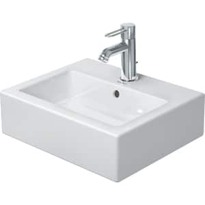Vero 6.25 in. Wall-Mounted Rectangular Bathroom Sink in White