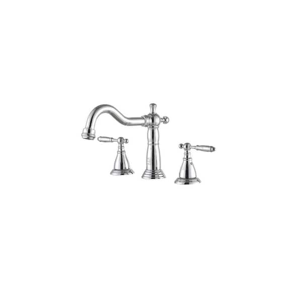 8 in. Widespread Double-Handle Bathroom Sink Faucet in Chrome