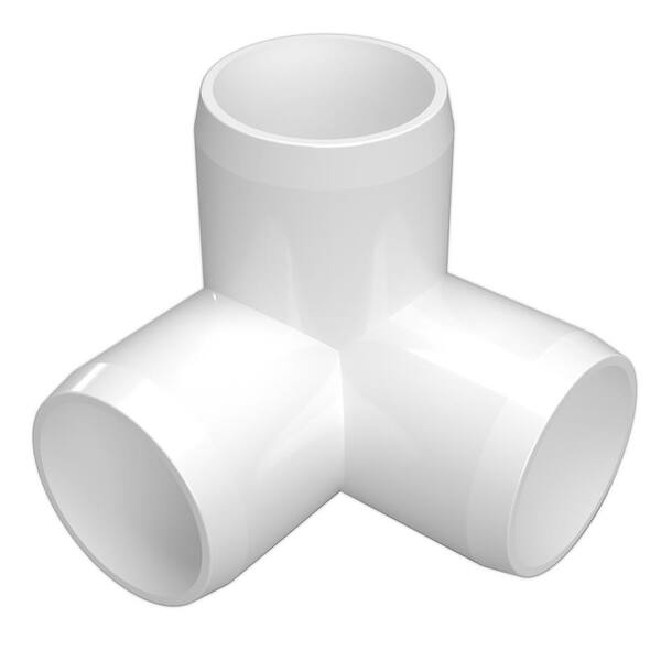 Formufit 1 in. Furniture Grade PVC 3-Way Elbow in White