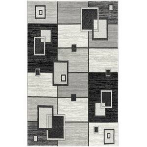 Montage Grey 2 ft. 8 in. x 10 ft. Modern Abstract Runner Rug