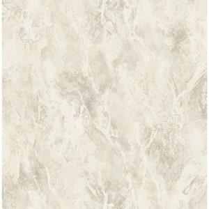 Paint Splatter Marble Metallic Champagne, White, and Taupe Paper Strippable Roll (Covers 56.05 sq. ft.)