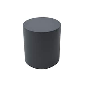 Elementi Rome 20.3 in. Slate Black Round Concrete Outdoor Side Table