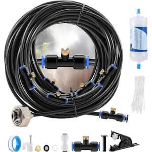 75 ft. Misting Line Misting Cooling System with Water Filter, 30 Copper Nozzles + Brass Adapter for Garden, Backyards