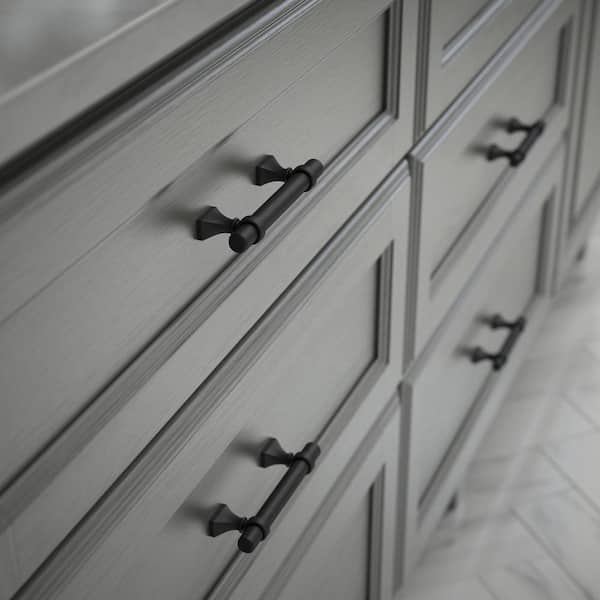 Classic Adjusta-Pull Adjustable 1-3/8 to 4 in. (35-102 mm) Classic Matte Black Cabinet Drawer Pull