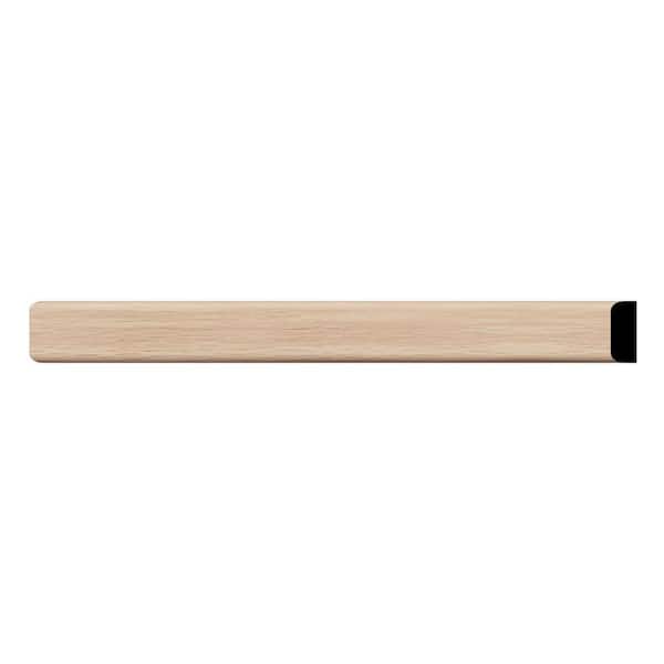 WM142 0.25 in. D x 0.75 in. W x 96 in. L Wood Red Oak Chair Rail Moulding