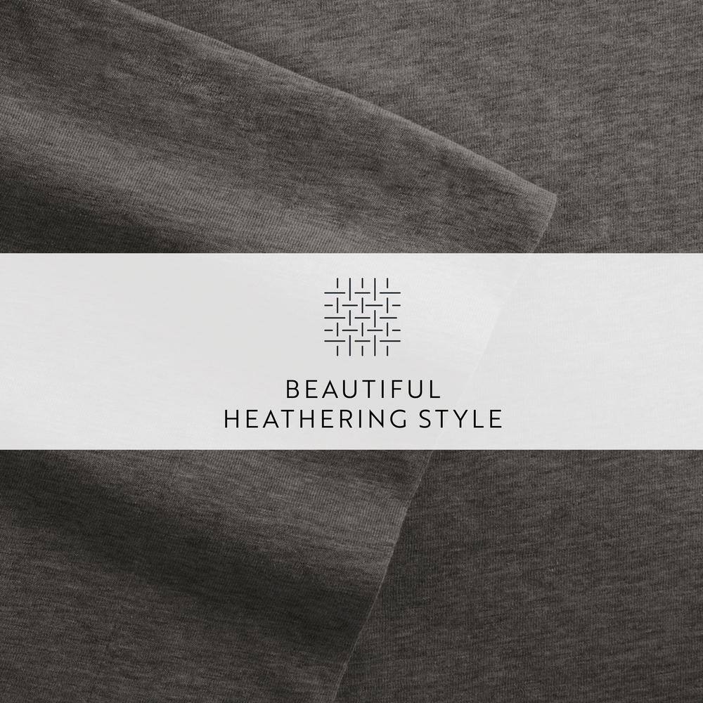 Gray Full Deep Pocket Cotton Jersey Sheet Set
