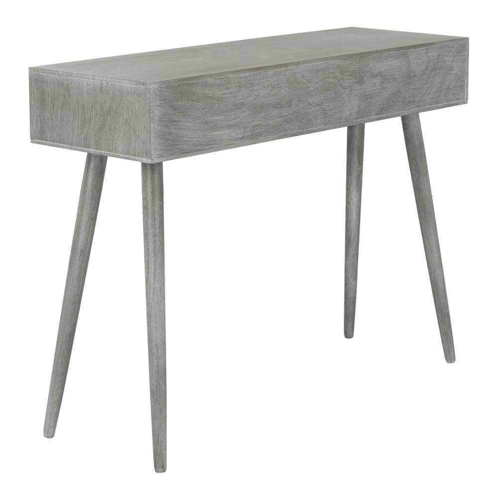 Slate Grey Pine Wood 3-Drawer Console Table