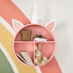 Unicorn Pastel Pink Wall Shelf