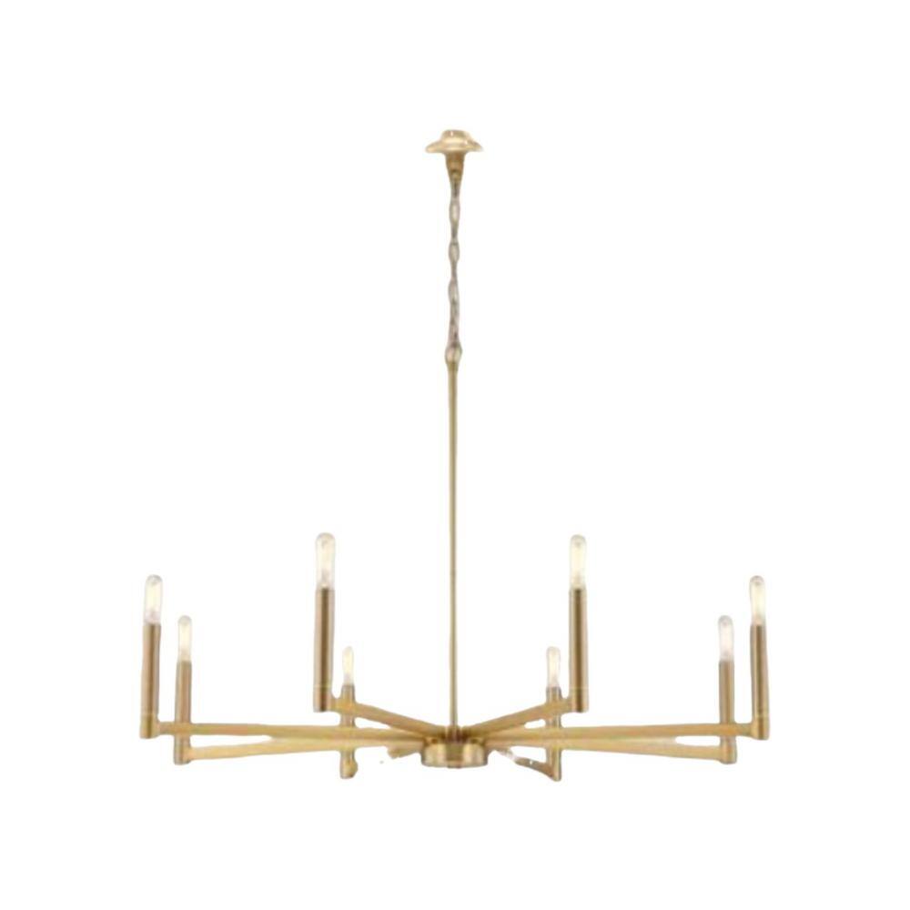8-Light Gold Farmhouse Chandelier with Candle Design for Dining Room, Kitchen Island, or Foyer price history on PriceWatchPro