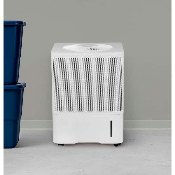 50 pt. for Wet Rooms up to 5000 sq. ft. Residential Dehumidifier with Built-in. Pump in White, Wi-Fi, ENERGY STAR