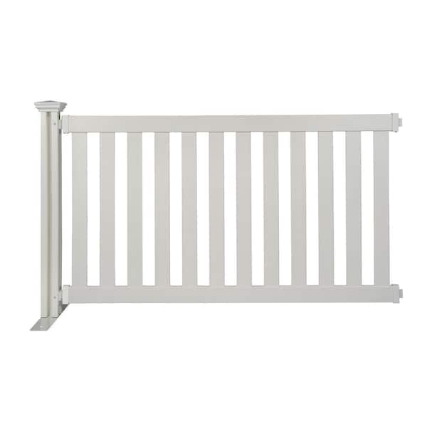 Zippity Outdoor Products 65.5 in. x 38 in. Davidson Hinged White Vinyl Portable Event Spaced Picket Fence Kit
