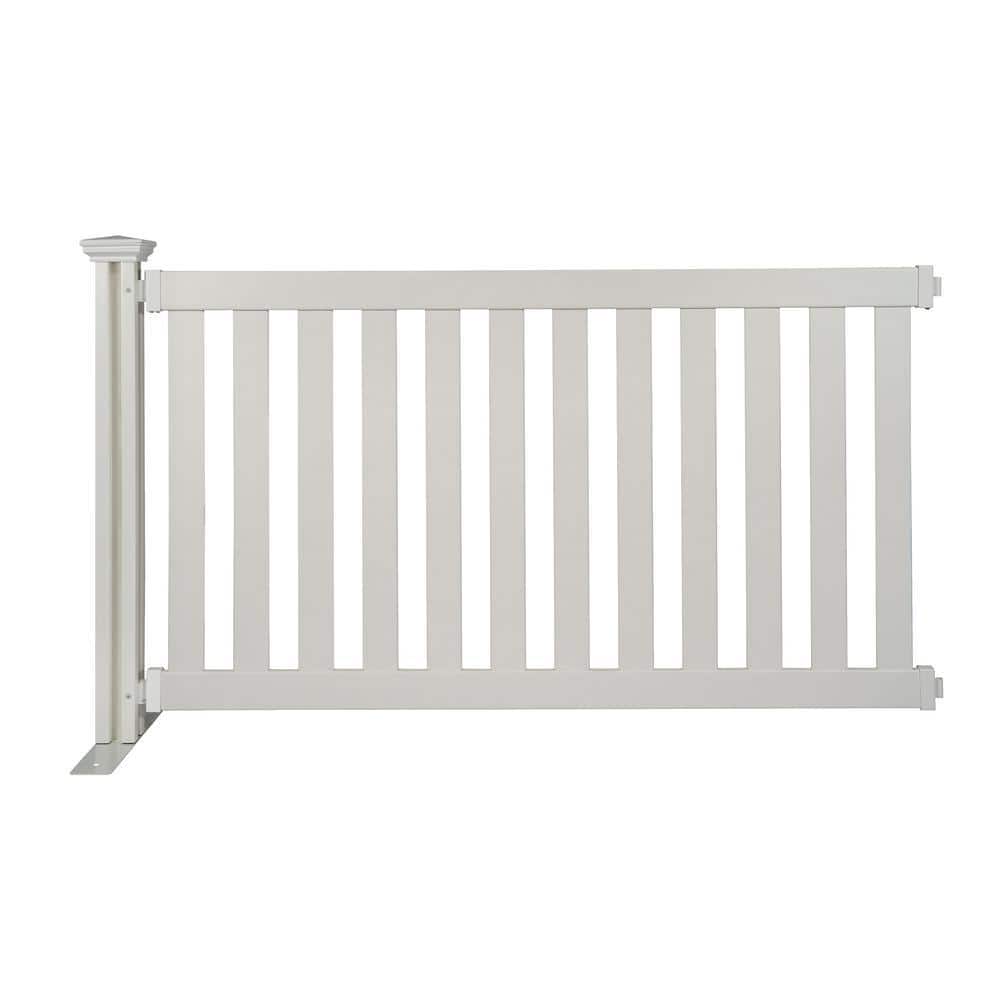 Davidson White Vinyl 5.5-ft Wide Portable Event Fence Kit