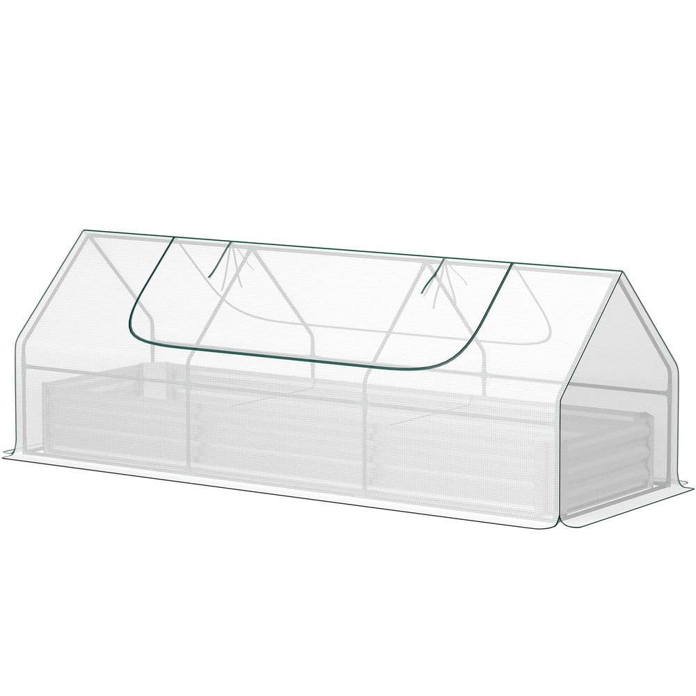 in.Raised Garden Bed Series 8.6 ft. x 3 ft. x 1 ft. Galvanized Steel White Greenhouse in. price history on PriceWatchPro