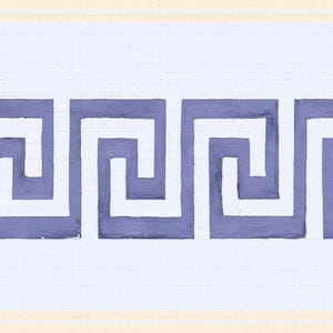 Falkirk Dandy II Purple Beige Geometric Stripes Abstract Peel and Stick Wallpaper Border