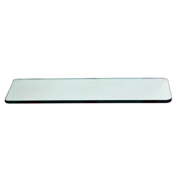 Floating Glass Shelves 3/8 in. Rectangle Glass Corner Shelf (Price Varies By Size)