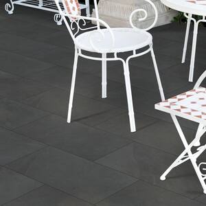 Montauk Black 12 in. x 24 in. Gauged Slate Floor and Wall Tile (56 cases/560 sq. ft./pallet)
