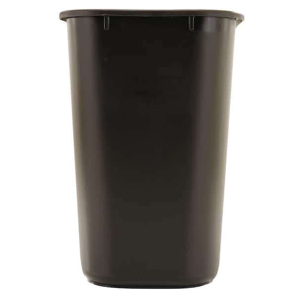Rubbermaid 10.38 Gal. Black Rectangular Trash Can 2099592 - The Home Depot
