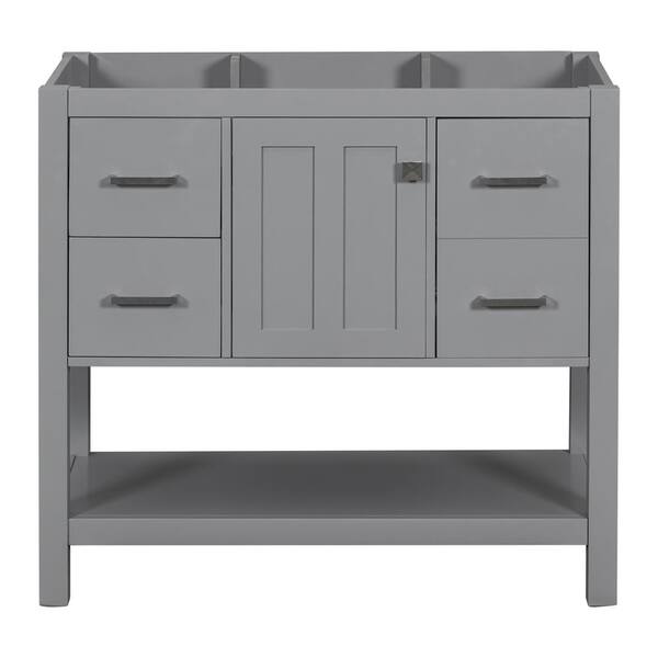 Boosicavelly 36 in. W x 18 in. D x 33 in. H Bath Vanity Cabinet without Top in Gray