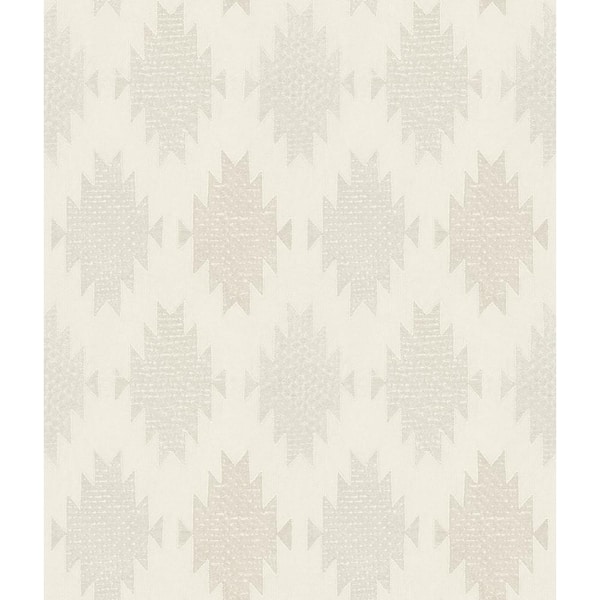 Chesapeake 20.50 in. W x 396 in. L White Stitched Heirloom Wallpaper Sample