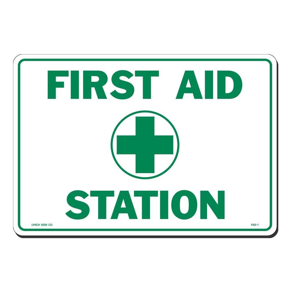 14 in. x 10 in. First Aid Station Sign Printed on More Durable, Thicker, Longer Lasting Styrene Plastic price history on PriceWatchPro