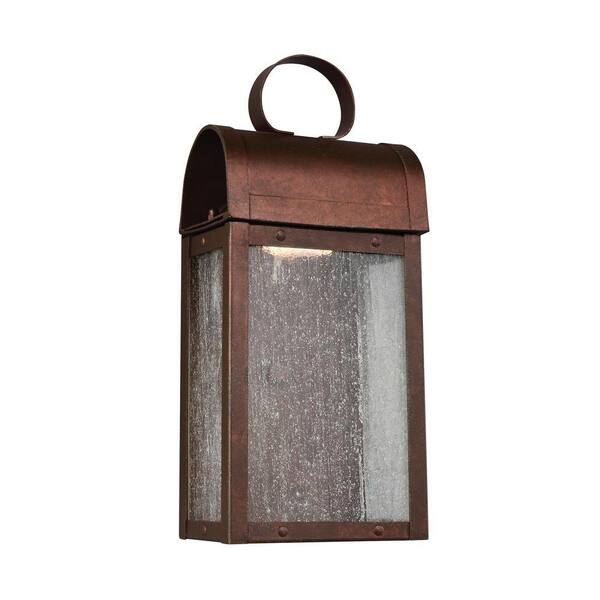 Generation Lighting Conroe 1-Light Small Weathered Copper Wall Lantern