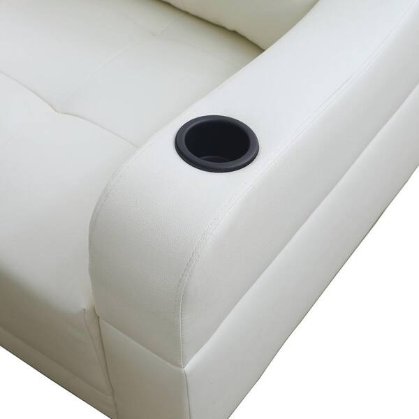 Star Home Living Sy 3 Piece Off, White Faux Leather