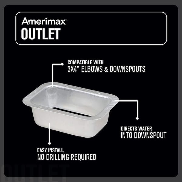 Lot De 6 Coudes De Descente Plastique Amerimax K Style 2x3 Pouces, Modèle 85051, Neufs USA