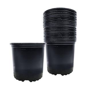 1 Gal. Black Plastic Nursery Pots (24-Pack)