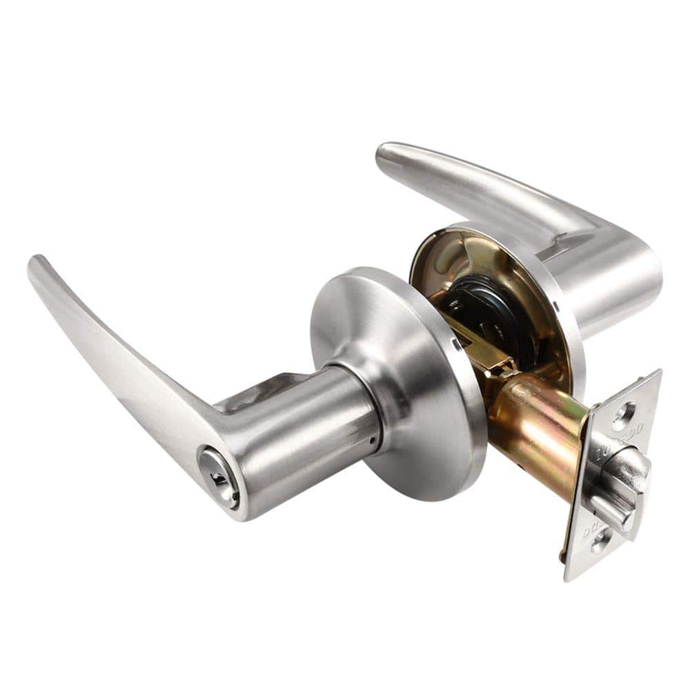TOLEDO Barcelona Satin Nickel Keyed Entry Door Handle Set