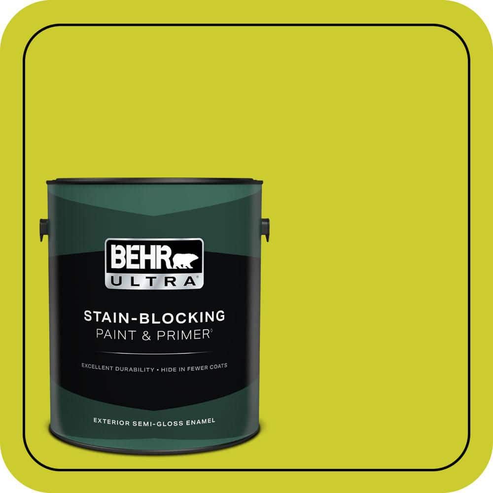 1 gal. #S-G-400 Lime Pop Semi-Gloss Enamel Exterior Paint & Primer price history on PriceWatchPro
