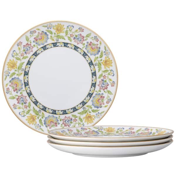 Tusker Garden 10.5 in. (Multi) Porcelain Dinner Plates, (Set of 4)
