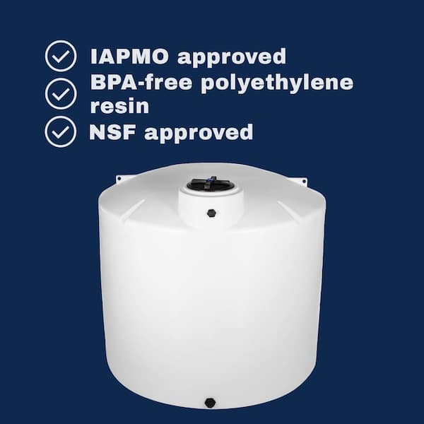 VPC 2500 Gal. White Polyethylene Vertical Storage Tank (12.51 lbs