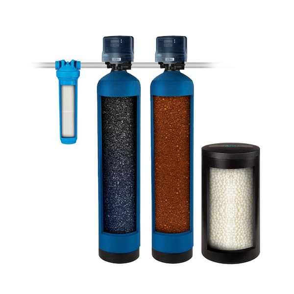 Whole House Well Water Filtration and Salt-Based Softener Combo