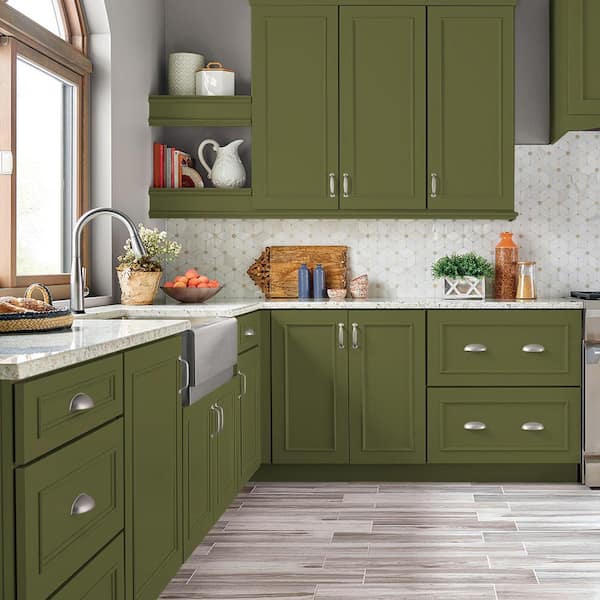 1 gal. #M340-7 Classic Avocado Semi-Gloss Enamel Interior/Exterior Cabinet, Door & Trim Paint