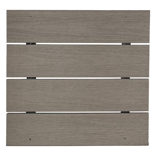 NewTechWood Magellan Solid Board with Groove 1-in x 6-in x 8-ft Spanish Walnut Grooved Composite Deck Board