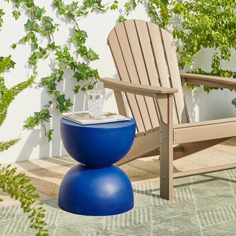 17.75" High Cobalt Blue MGO Side Table/Garden Stool