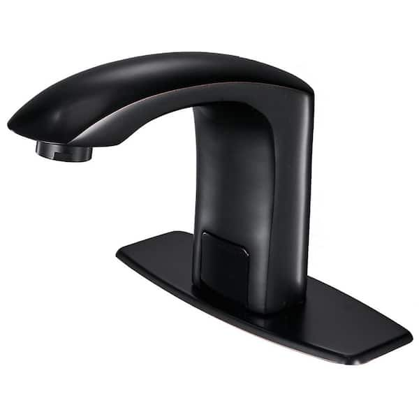 Fapully Battery Powered Touchless Smart Sensor Single Hole Bathroom   Oil Rubbed Bronze Single Hole Bathroom Faucets Fa Is P0059o D 64 600 