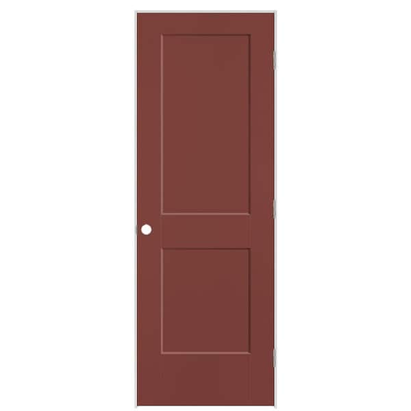 Masonite 28 in. x 80 in. 2-Panel Logan Left-Hand Hollow Core Red Bluff Molded Composite Single Prehung Interior Door