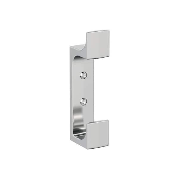 Amerock Bray 4-3/4 in. L Chrome Double Prong Wall Hook H3700926