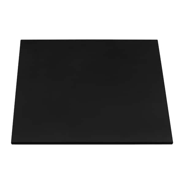 Ruvati LedgeFit 17 in. x 16 in. Rectangular Black Granite Quartz
