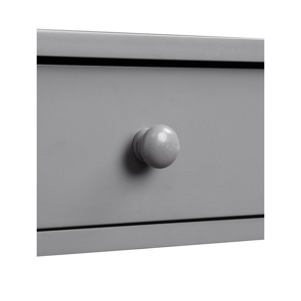 Gray Wood 40" Console Table with Storage Drawer