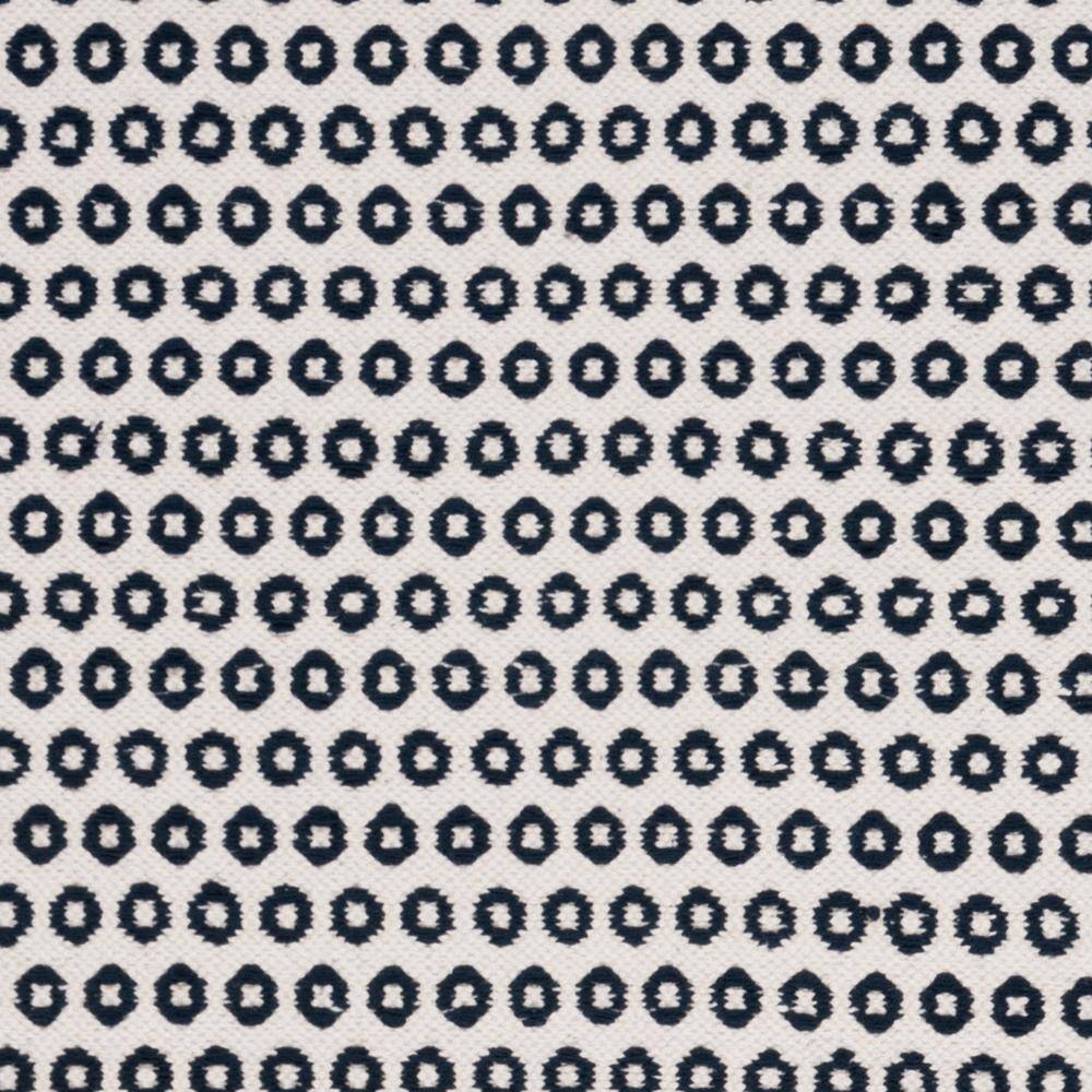 Navy & Ivory Hand-Woven Wool-Cotton Blend Runner Rug - 2'3" x 7'