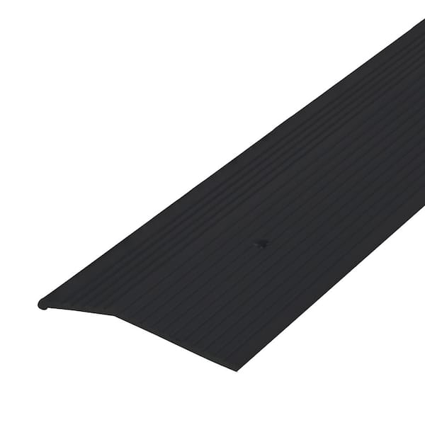 2 in. x 36 in. Matte Black Fluted Carpet Trim Transition Strip
